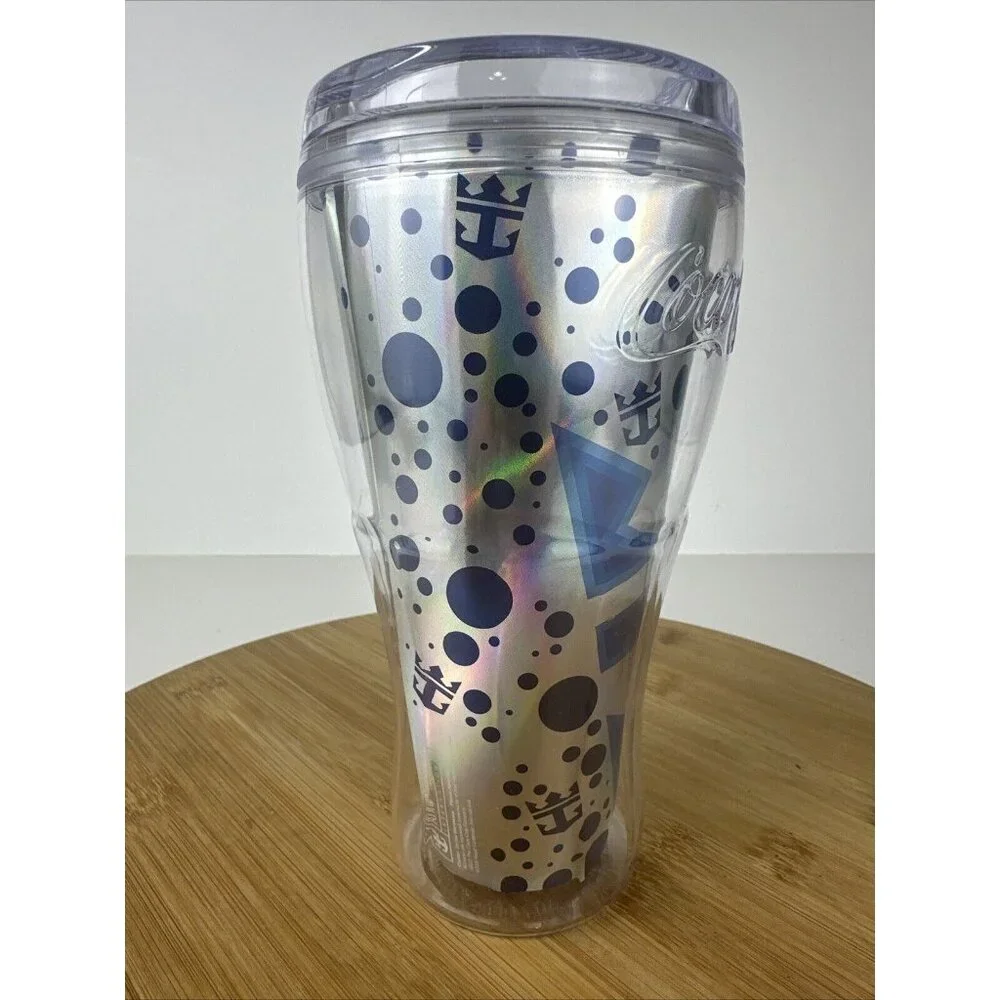 Royal Caribbean Cruise Line Save the Waves 2017 Cups‎ Coca Cola Tumbler Blue